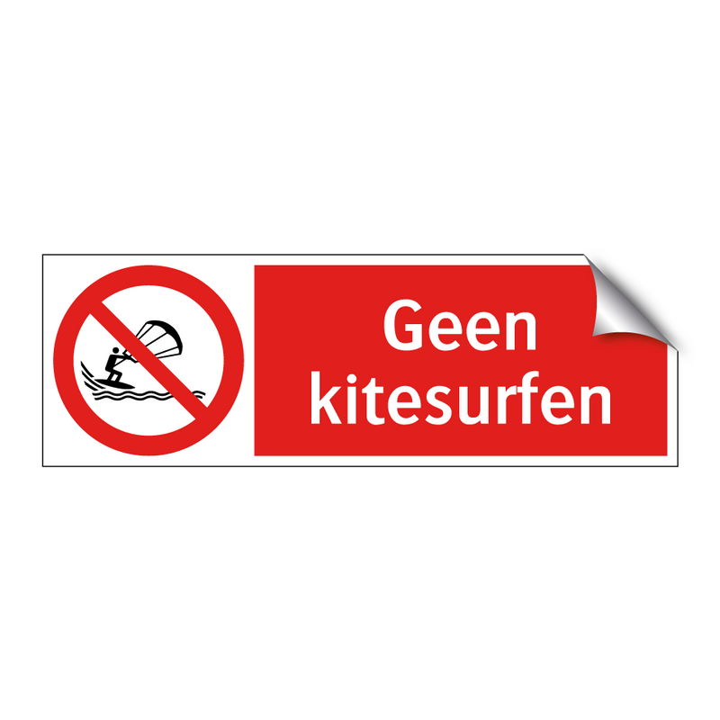 Geen kitesurfen