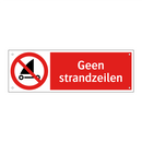 Geen strandzeilen