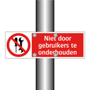 Niet door gebruikers te onderhouden