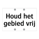 Houd het gebied vrij & Houd het gebied vrij & Houd het gebied vrij & Houd het gebied vrij