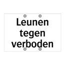 Leunen tegen verboden & Leunen tegen verboden & Leunen tegen verboden & Leunen tegen verboden
