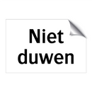 Niet duwen & Niet duwen & Niet duwen & Niet duwen