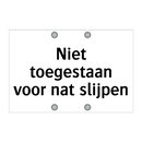 Niet toegestaan voor nat slijpen & Niet toegestaan voor nat slijpen