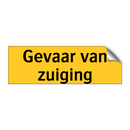 Gevaar van zuiging & Gevaar van zuiging & Gevaar van zuiging & Gevaar van zuiging