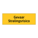 Gevaar Stralingsrisico & Gevaar Stralingsrisico & Gevaar Stralingsrisico & Gevaar Stralingsrisico