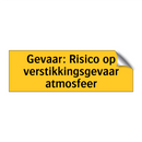 Gevaar: Risico op verstikkingsgevaar atmosfeer & Gevaar: Risico op verstikkingsgevaar atmosfeer