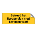 Betreed het ijsoppervlak niet! Levensgevaar! & Betreed het ijsoppervlak niet! Levensgevaar!