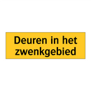 Deuren in het zwenkgebied & Deuren in het zwenkgebied & Deuren in het zwenkgebied