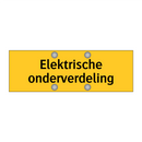 Elektrische onderverdeling & Elektrische onderverdeling & Elektrische onderverdeling