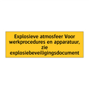 Explosieve atmosfeer Voor werkprocedures en /.../