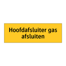 Hoofdafsluiter gas afsluiten & Hoofdafsluiter gas afsluiten & Hoofdafsluiter gas afsluiten