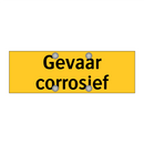 Gevaar corrosief & Gevaar corrosief & Gevaar corrosief
