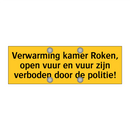 Verwarming kamer Roken, open vuur en vuur zijn /.../