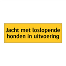 Jacht met loslopende honden in uitvoering & Jacht met loslopende honden in uitvoering