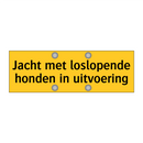 Jacht met loslopende honden in uitvoering & Jacht met loslopende honden in uitvoering