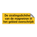 De stralingsdichtheid van de magnetron in het gebied /.../