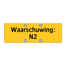 Waarschuwing: N2 & Waarschuwing: N2 & Waarschuwing: N2