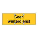 Geen winterdienst & Geen winterdienst & Geen winterdienst