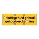 Geluidsgebied gebruik gehoorbescherming & Geluidsgebied gebruik gehoorbescherming