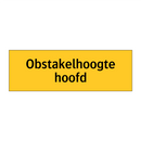 Obstakelhoogte hoofd & Obstakelhoogte hoofd & Obstakelhoogte hoofd & Obstakelhoogte hoofd
