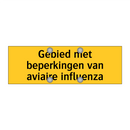 Gebied met beperkingen van aviaire influenza & Gebied met beperkingen van aviaire influenza