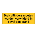 Druk cilinders moeten worden verwijderd in geval van /.../