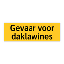 Gevaar voor daklawines & Gevaar voor daklawines & Gevaar voor daklawines & Gevaar voor daklawines