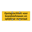 Opslagfaciliteit voor brandstofstaven en splijtbaar /.../