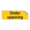 Onder spanning & Onder spanning & Onder spanning & Onder spanning