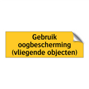 Gebruik oogbescherming (vliegende objecten) & Gebruik oogbescherming (vliegende objecten)