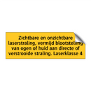 Zichtbare en onzichtbare laserstraling, vermijd /.../