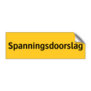 Spanningsdoorslag & Spanningsdoorslag & Spanningsdoorslag & Spanningsdoorslag