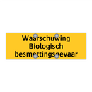Waarschuwing Biologisch besmettingsgevaar & Waarschuwing Biologisch besmettingsgevaar
