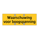 Waarschuwing voor boogspanning & Waarschuwing voor boogspanning & Waarschuwing voor boogspanning