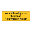 Waarschuwing voor Chromaat - Hexavalent Chroom & Waarschuwing voor Chromaat - Hexavalent Chroom