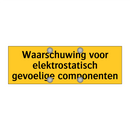 Waarschuwing voor elektrostatisch gevoelige componenten