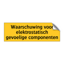 Waarschuwing voor elektrostatisch gevoelige componenten