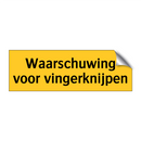 Waarschuwing voor vingerknijpen & Waarschuwing voor vingerknijpen & Waarschuwing voor vingerknijpen