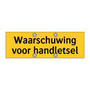 Waarschuwing voor handletsel & Waarschuwing voor handletsel & Waarschuwing voor handletsel