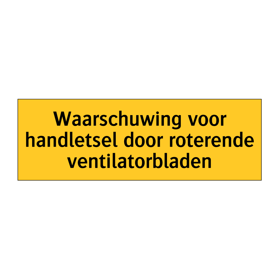Koop Waarschuwing voor handletsel door roterende /.../ bord ...