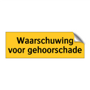 Waarschuwing voor gehoorschade & Waarschuwing voor gehoorschade & Waarschuwing voor gehoorschade