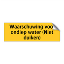 Waarschuwing voor ondiep water (Niet duiken) & Waarschuwing voor ondiep water (Niet duiken)