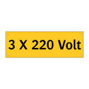 3 X 220 Volt & 3 X 220 Volt & 3 X 220 Volt & 3 X 220 Volt & 3 X 220 Volt & 3 X 220 Volt