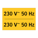 230 V~ 50 Hz & 230 V~ 50 Hz & 230 V~ 50 Hz & 230 V~ 50 Hz & 230 V~ 50 Hz & 230 V~ 50 Hz