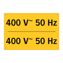 400 V~ 50 Hz & 400 V~ 50 Hz & 400 V~ 50 Hz & 400 V~ 50 Hz & 400 V~ 50 Hz & 400 V~ 50 Hz
