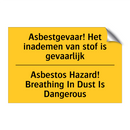 Asbestgevaar! Het inademen van stof is gevaarlijk - Asbestos Hazard! Breathing In Dust Is Dangerous