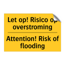 Let op! Risico op overstroming - Attention! Risk of flooding