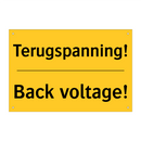 Terugspanning! - Back voltage! & Terugspanning! - Back voltage! & Terugspanning! - Back voltage!