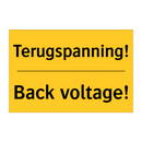 Terugspanning! - Back voltage! & Terugspanning! - Back voltage! & Terugspanning! - Back voltage!