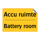 Accu ruimte - Battery room & Accu ruimte - Battery room & Accu ruimte - Battery room